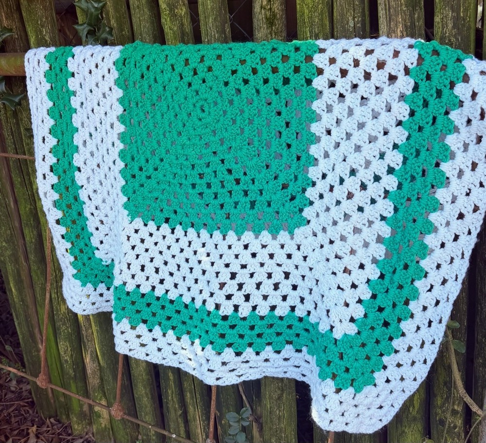 Vintage Hand Crocheted Afghans and Throws