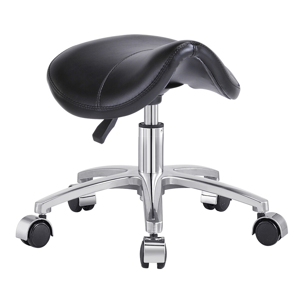 Pedicure Stool Low Sitting All Purpose Roller Technician Stool NERO