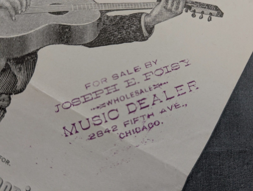 Antique Harmonica Holder Advertisement