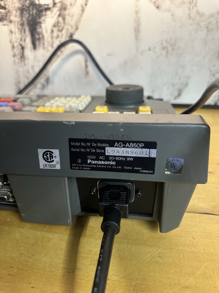 Panasonic AG-A850P Edit Controller Untested Sold As Is