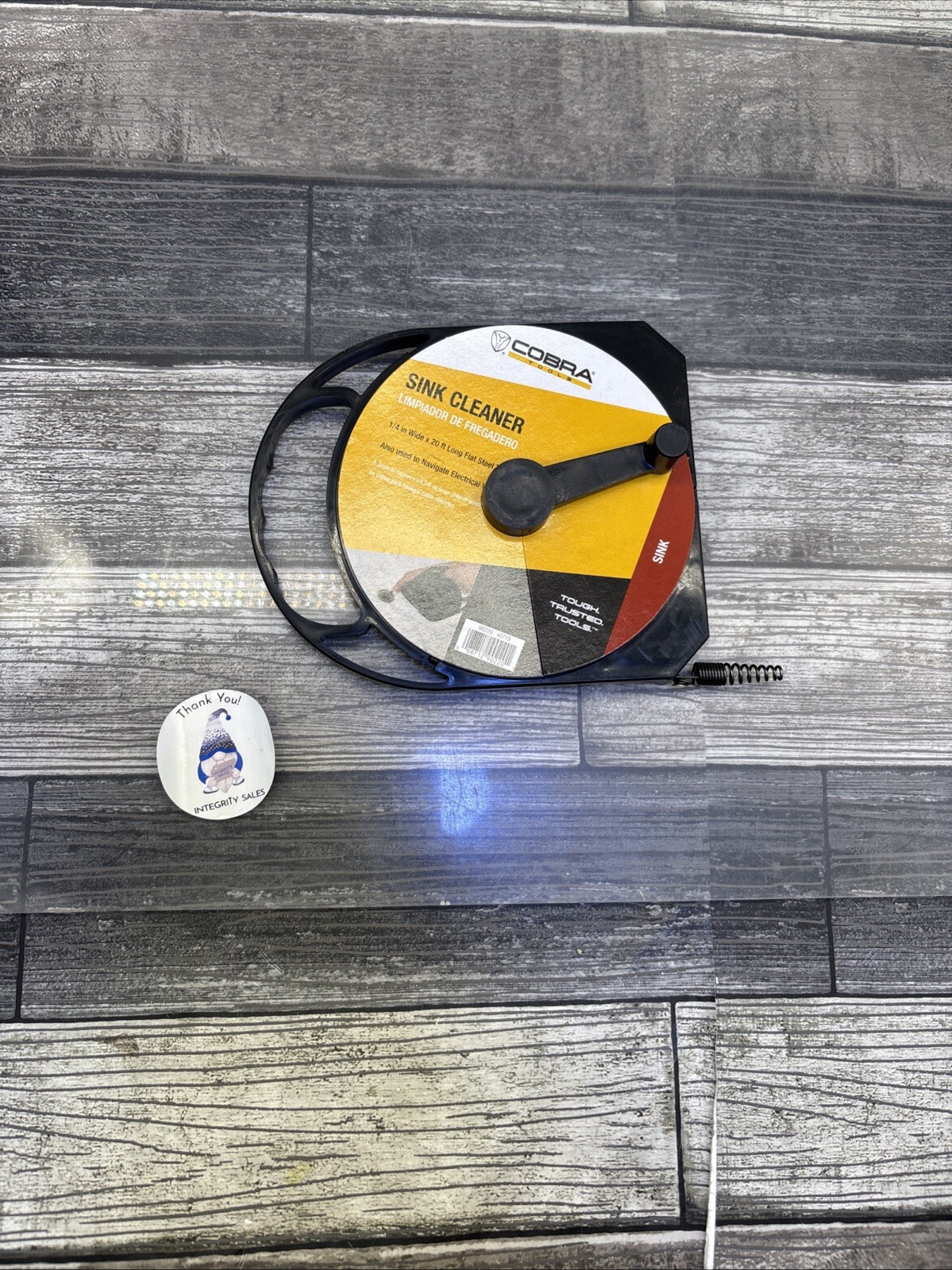 Cobra Tools, Sink Cleaner 20' L x 1/4" W Flat Steel Tape Sewer Rod Snake {35}