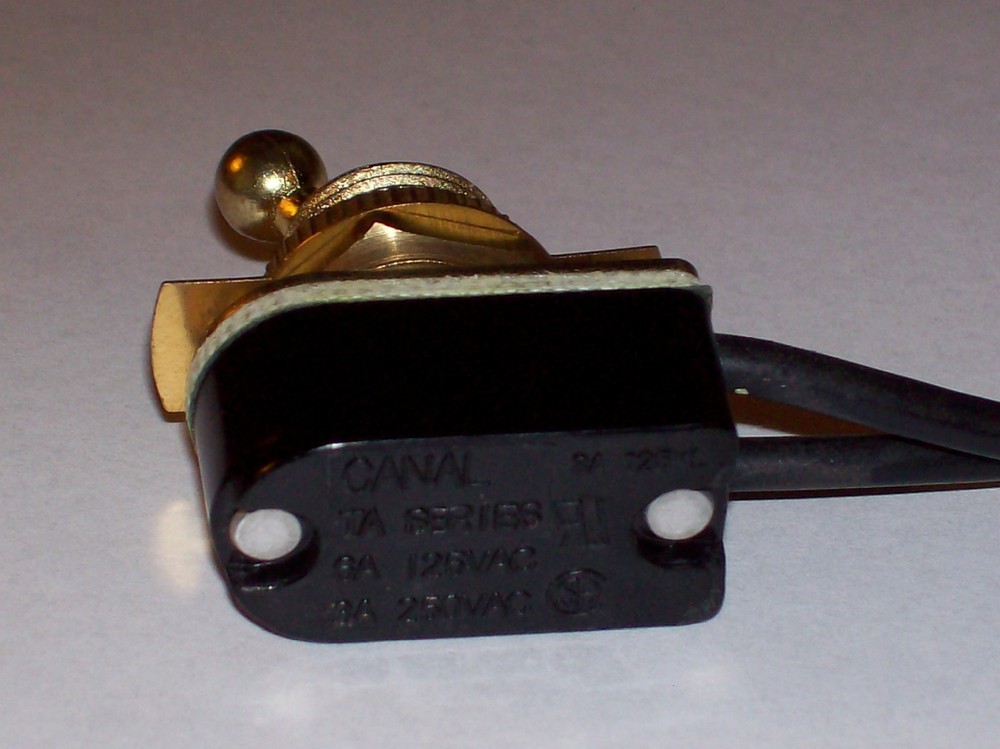 ON/OFF BRASS TOGGLE CANOPY SWITCH SINGLE CIRCUIT NEW 31150K