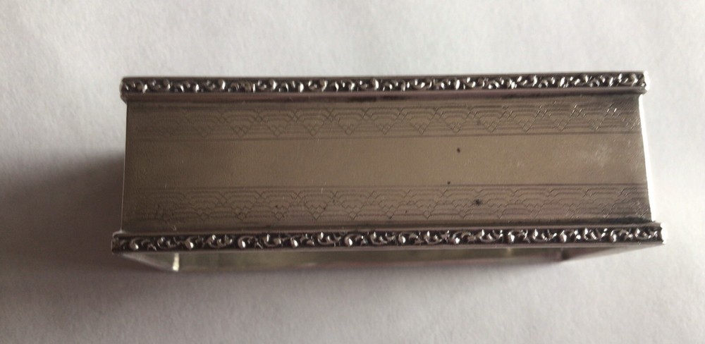 Fab Rectangular sterling silver Napkin Ring Serviette Holder by G H French