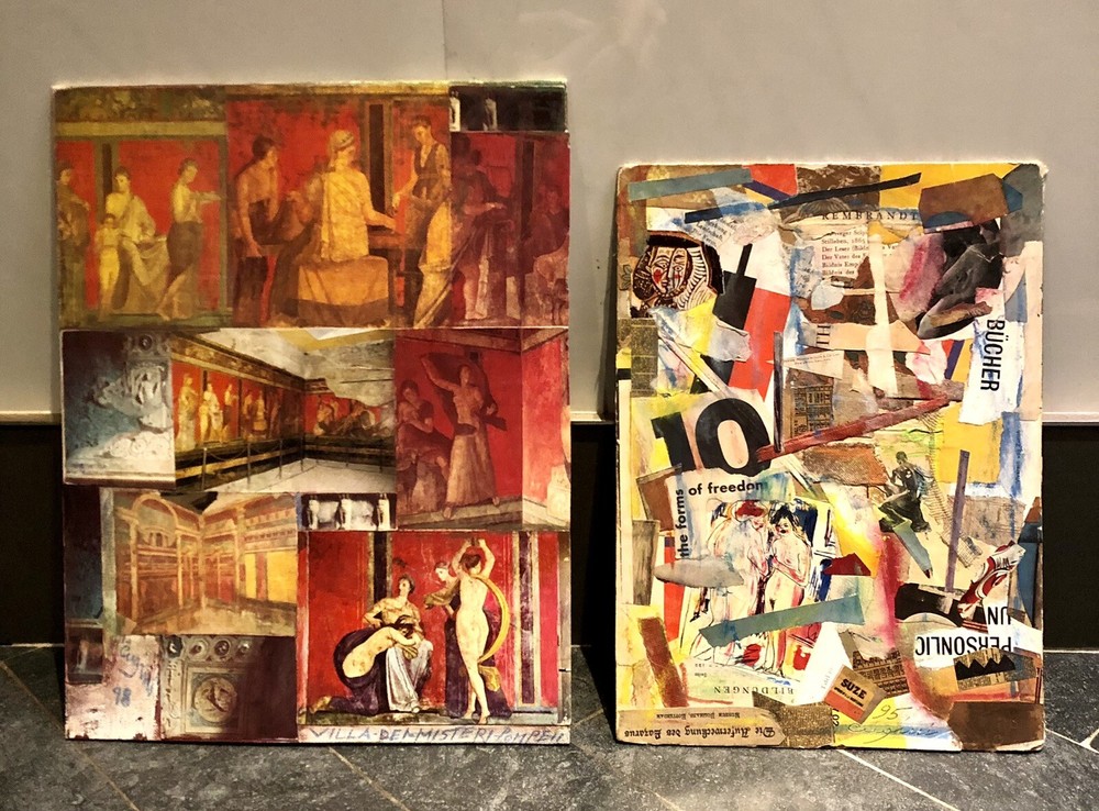 Two Original Outstanding High Quality Collages By Luigi Cugini