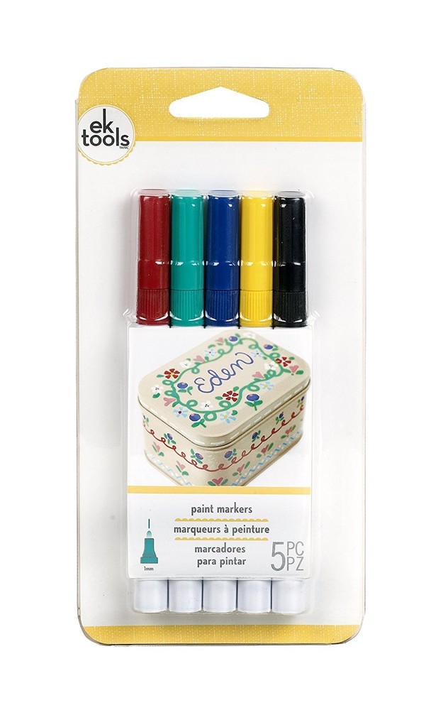 Ek Tools Paint Markers – Primary, Fine Point - 5pk