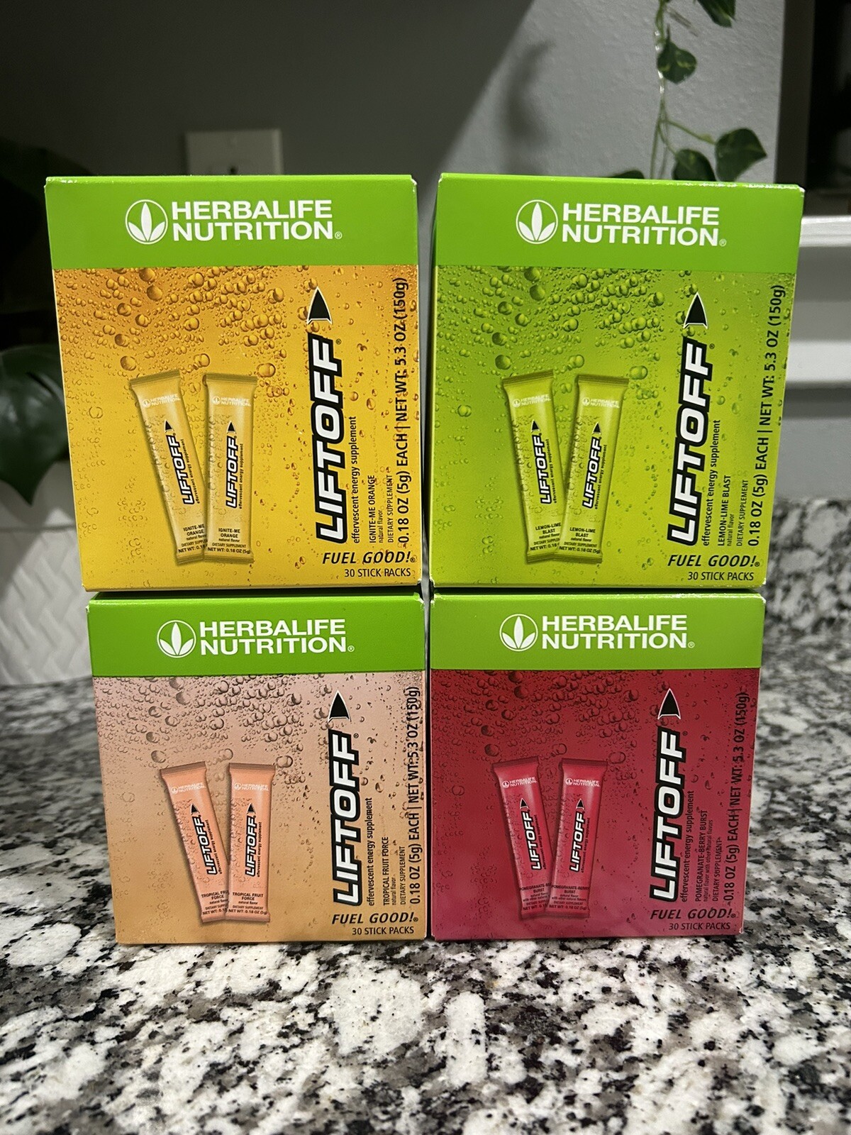 Liftoff Pomegranate Berry Burst Orange Lime Tropical 30 Stick Energy New Sealed