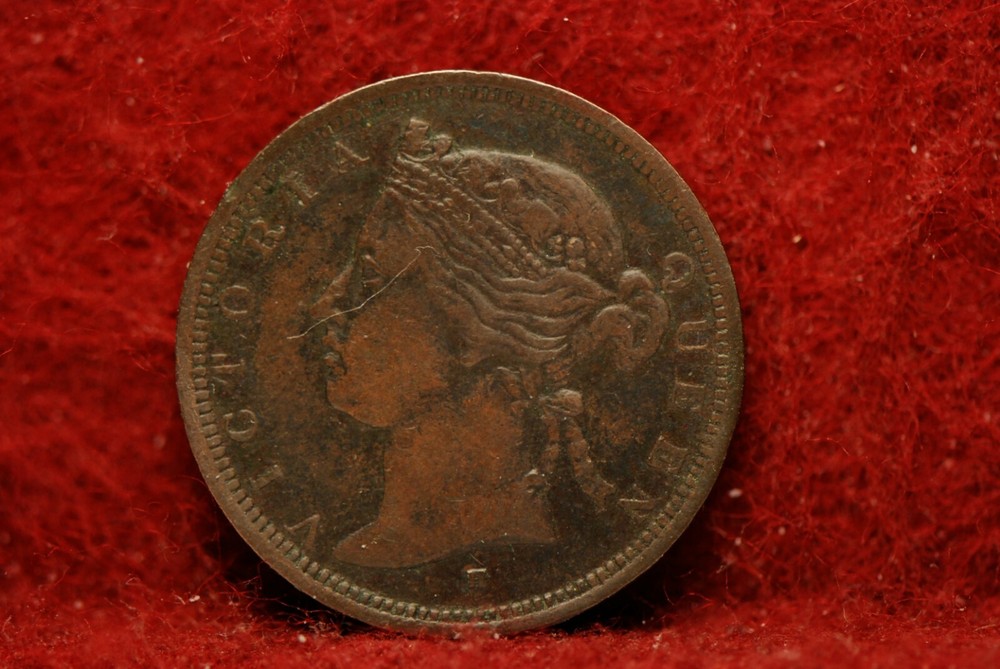 Straits Settlements, 1872-H 1/2 Cent, KM8, Fine+, A