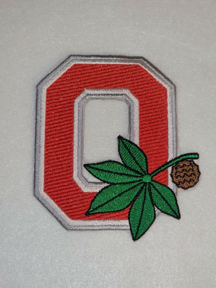 Ohio Buckeyes 4 inch Iron on Embroidered Applique Patch
