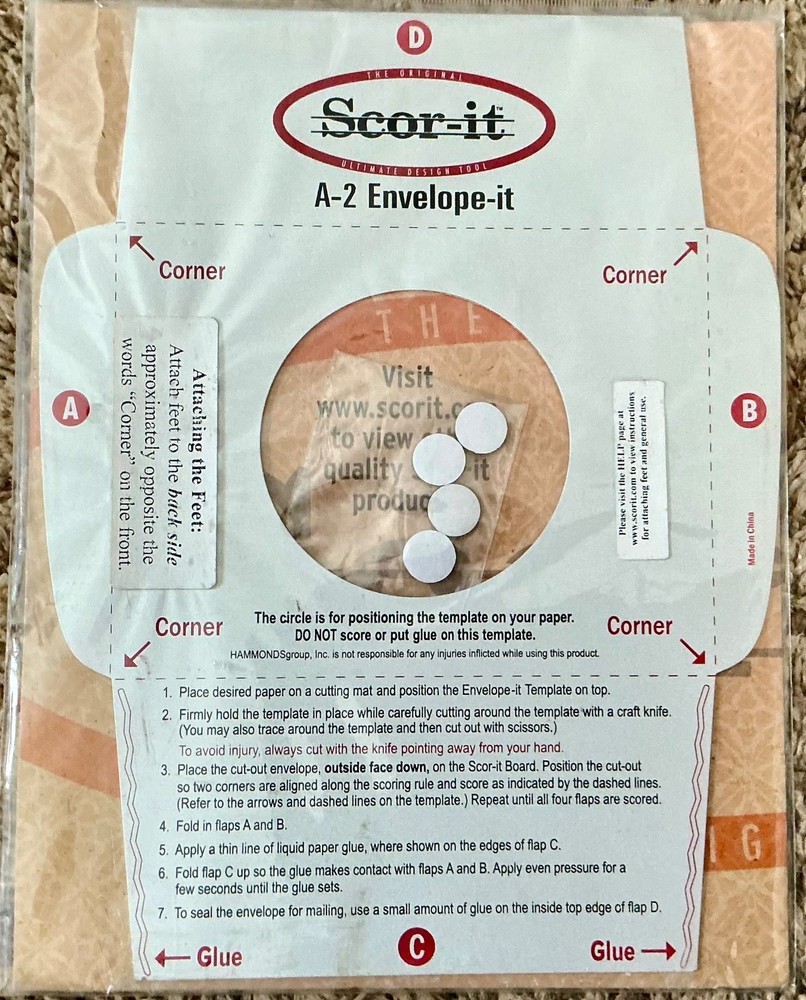 NEW Scot-It A2 Envelope-It Template Cardmaking