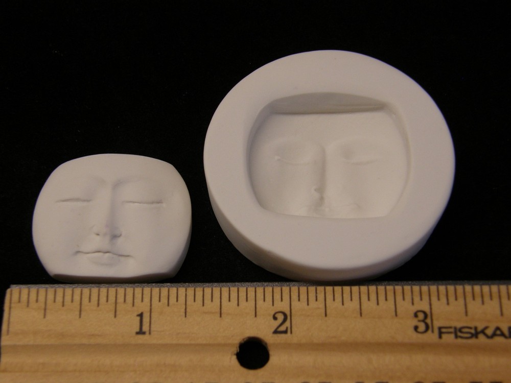Moon Face Polymer Clay Mold (MD1136)