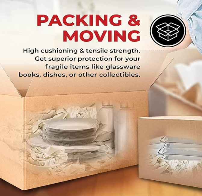 Newsprint Packing Paper Sheets for MovingShipping Box Filler Wrapping and Protec
