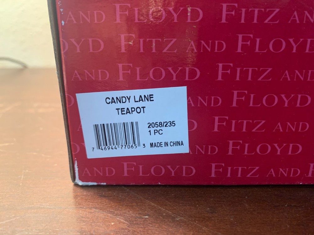 Fitz & Floyd Candy Lane Express Teapot NIB