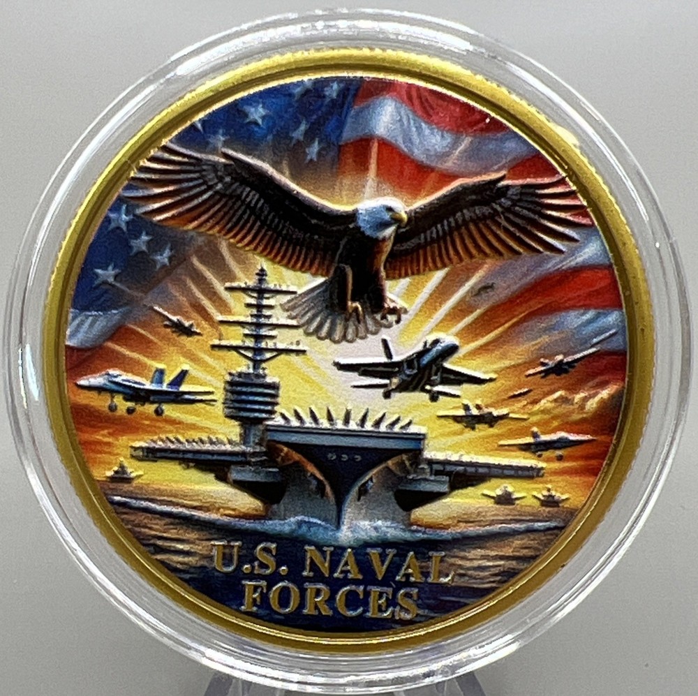 * US Navy Forces Challenge Coin, New Collectible Honor Courage & Commitment
