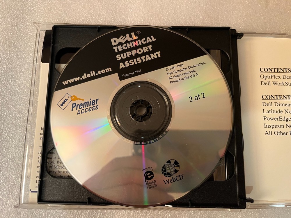 Dell Technical Support Assistant CD-ROM Set for Optiplex, Latitude, PowerEdge...