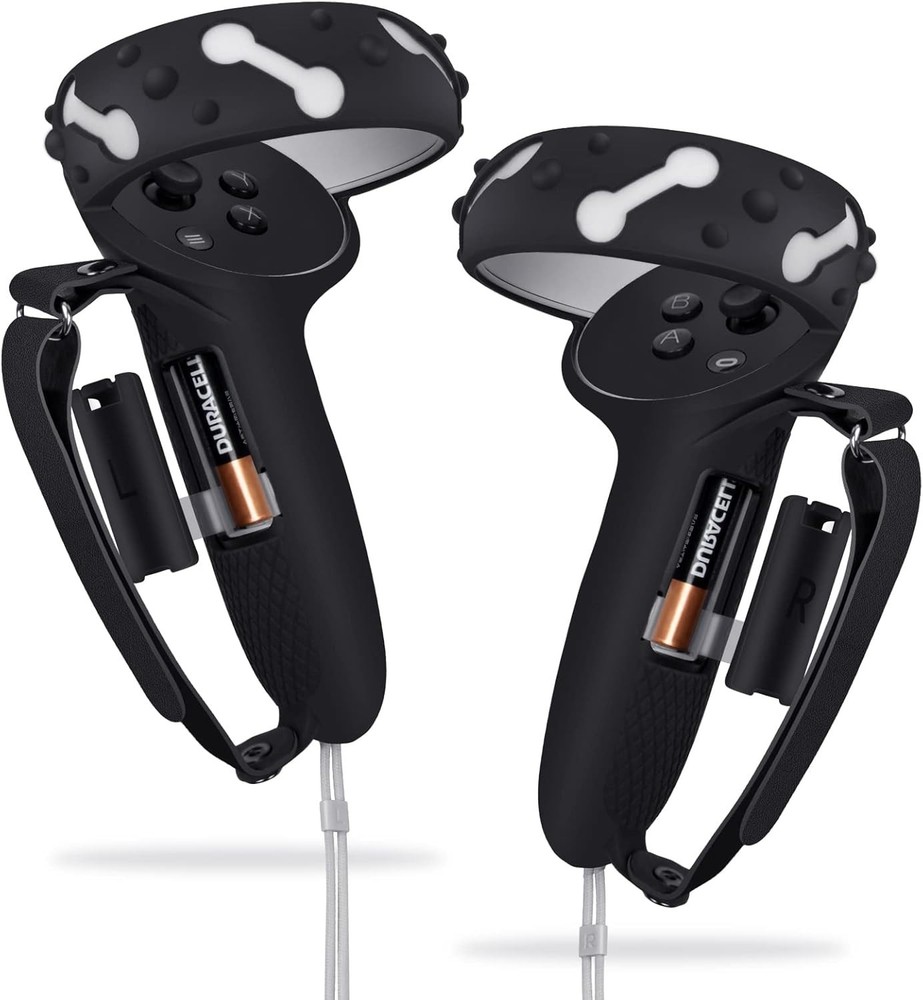 Controller Grips for Oculus Quest 2, Extended Silicone VR Grips Cover Protector