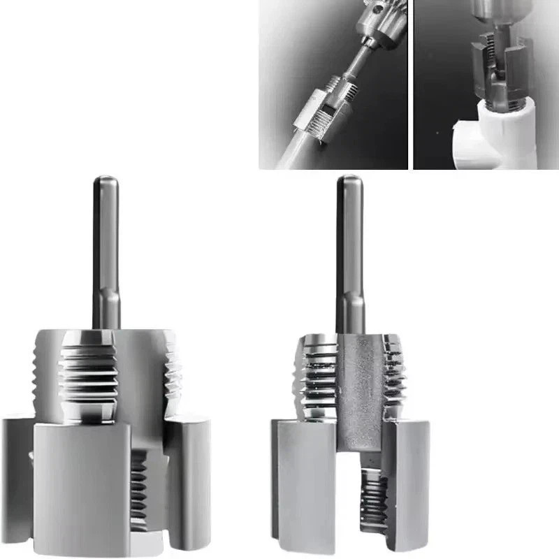 2pcs Integrated Internal & External Pipe Threading-Tool,PVC Pipe Threader Kit