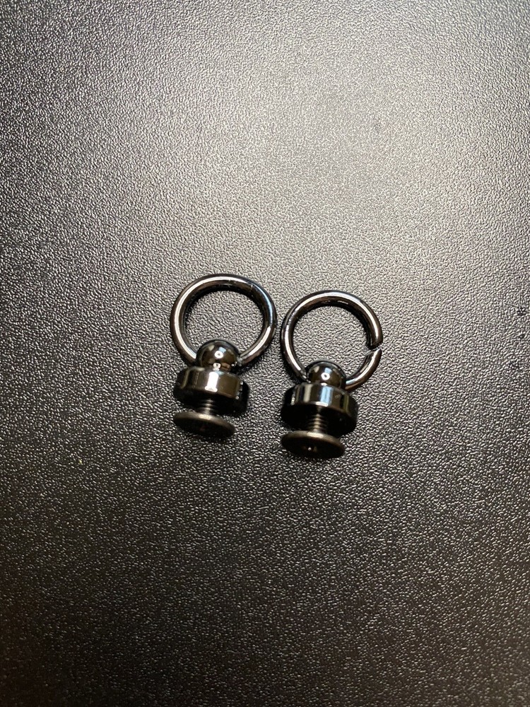 2Pcs Gunmetal Brass Rivet Button Ball Studs Rivets D Ring DIY