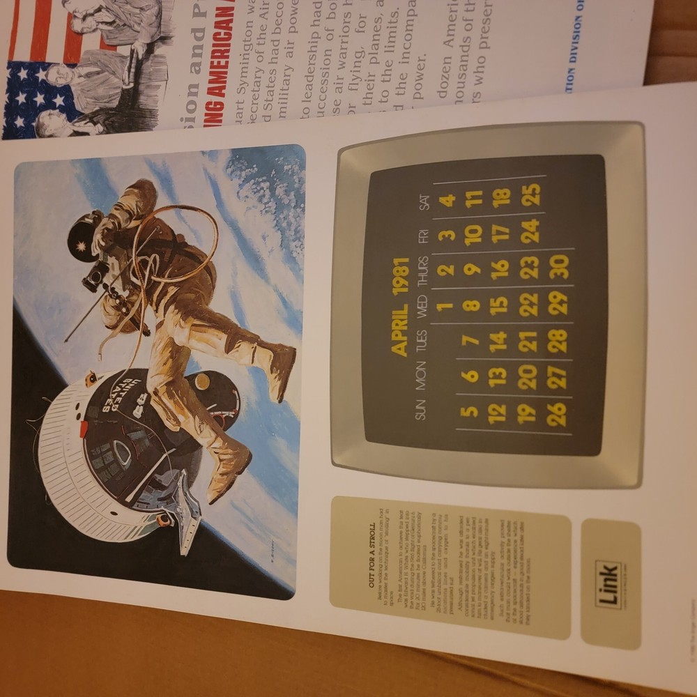 TWO (1981 & 1986) Trainer Flight Simulator by Singer Co. Annual Calendars PLUS !