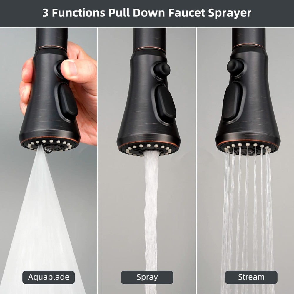 Pull Down Spray Head for Kitchen Faucet Compatible with Moen Delta,Kohler Faucet