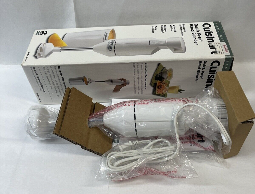 Cuisinart Quick Prep Hand Blender Model CSB-33 - 2-Speed HI/LOW NIB