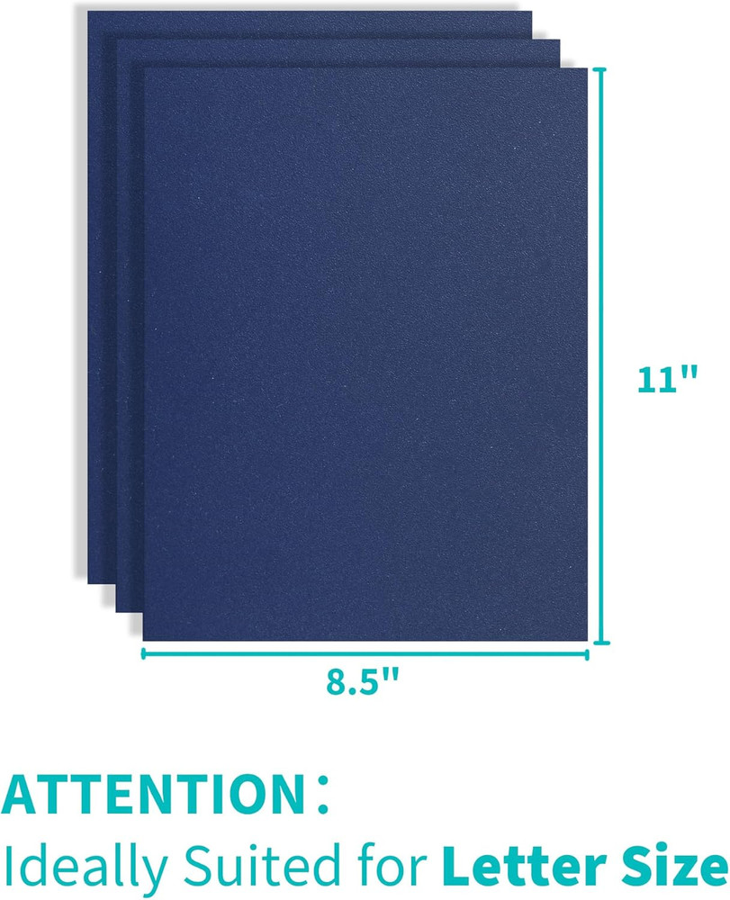 50 Pack 12 Mil Sand-Textured Polycover, Midweight Binding Front and Back Covers,