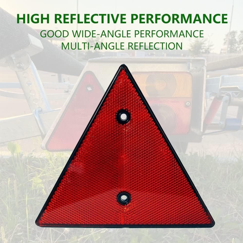 Trailer Reflector Triangles, Triangle Reflector, Triangle Reflector, Red Ka...