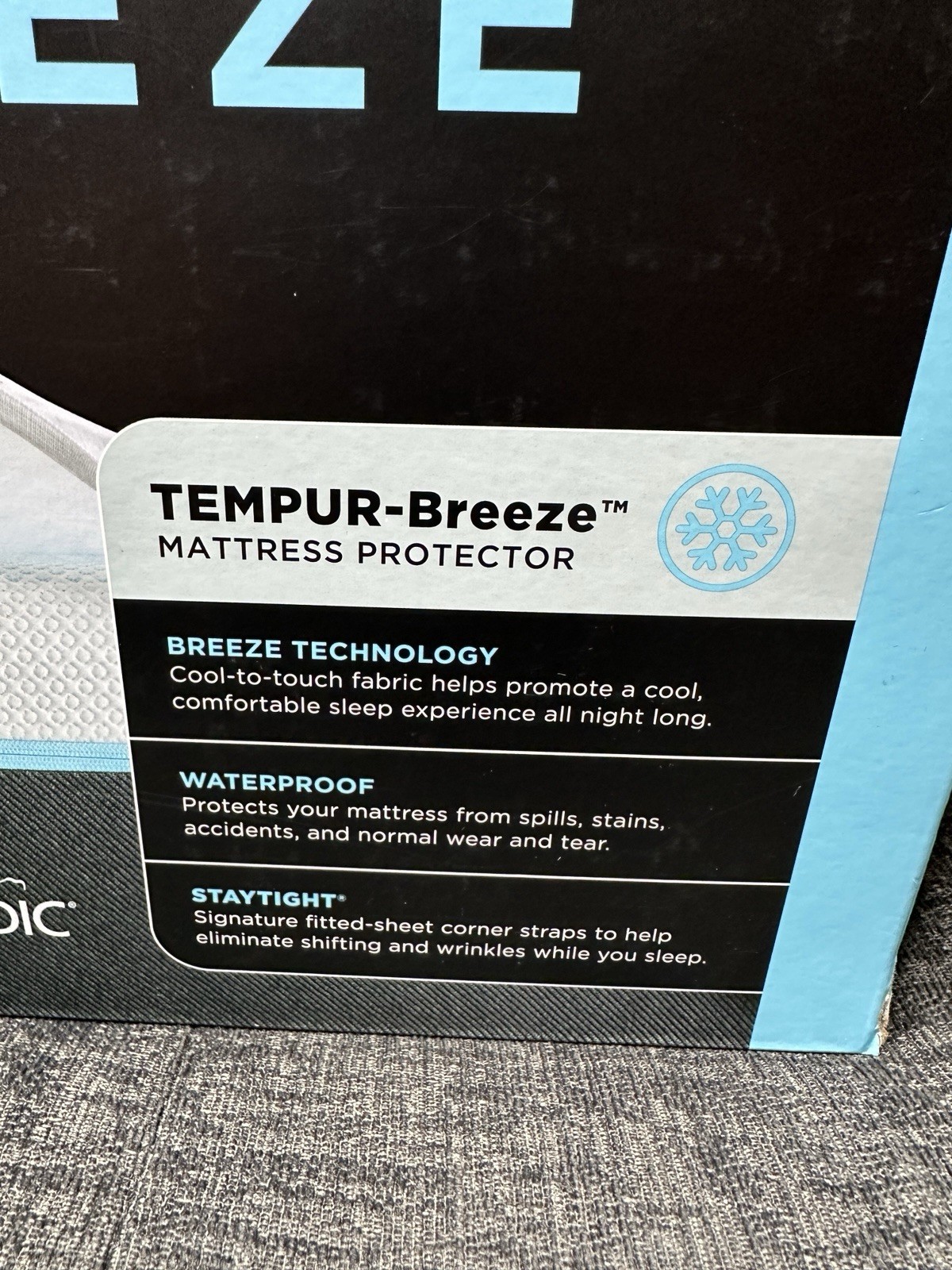 Tempur-Pedic Tempur-Breeze White King Mattress Protector Brand New *Retail $309*