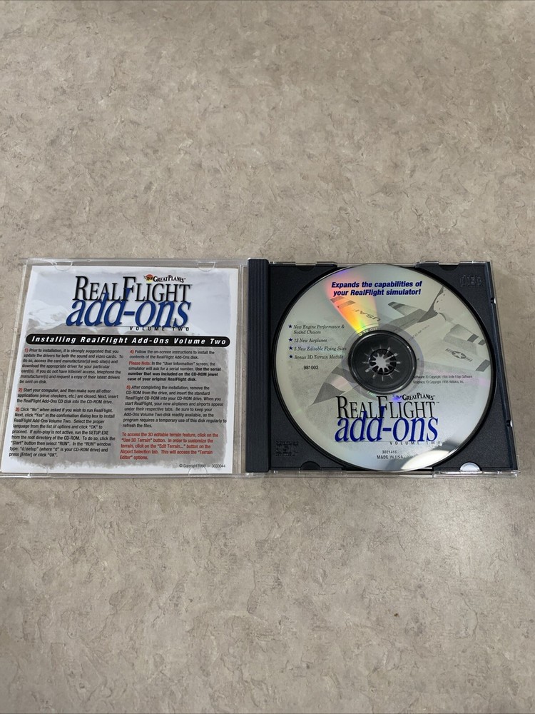 GREAT PLANES REAL FLIGHT ADD-ONS LOT VOLUME 2 3 4 SOFTWARE RC SIMULATOR