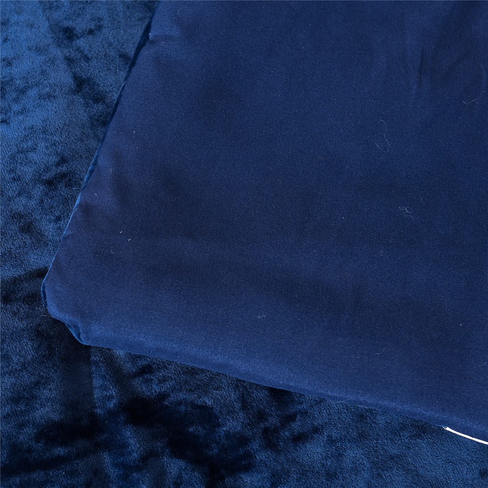 Distressed Velvet Comforter Set, Distressed Velvet Face and Brushed Solid Mic...