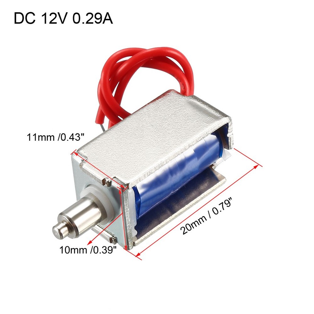 DC 12V 0.29A 4mm Electromagnetic Solenoid Lock Pull Type for Coin Acceptor