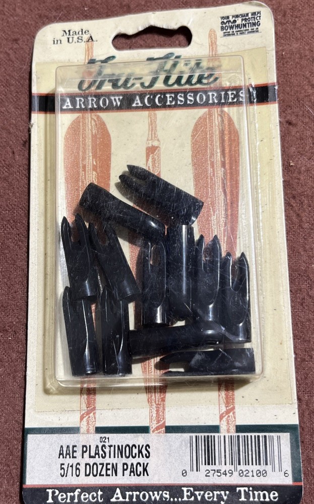 TRU-FLIGHT AAE PLASTICNOCKS 5/16 DOZEN PACK BLACK
