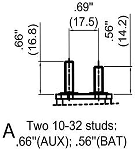 12V Universal Automatic Reset Stud Type Circuit Breaker No Bracket () 3Pack 10A