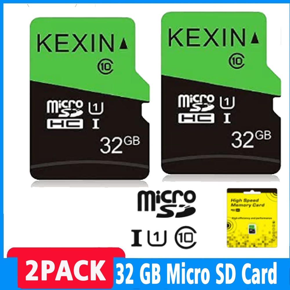 2PACK 32GB Memory Card TF Micro SD Card Class 10 High Speed Fast Flash SD Cards