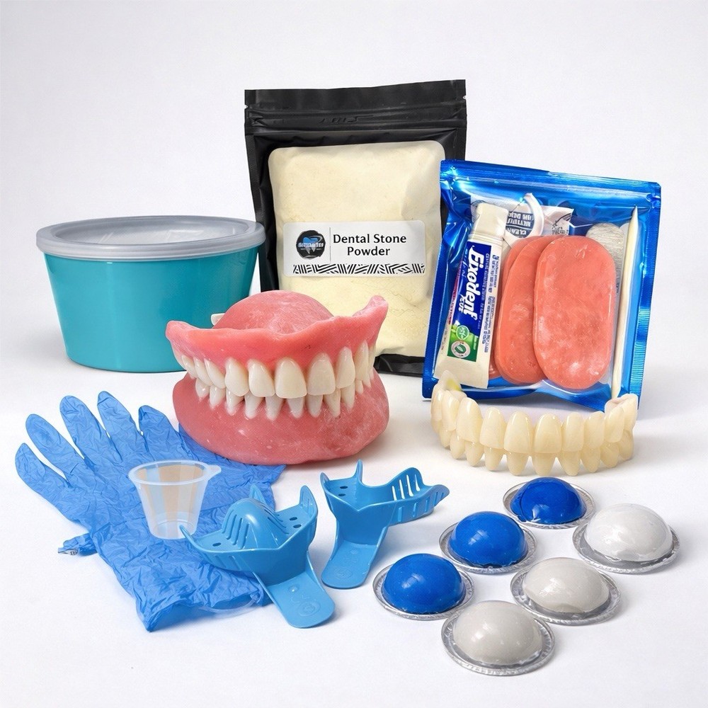 DIY Denture Kit Full Partial Teeth Make At Home A1 A2 A3 Putty