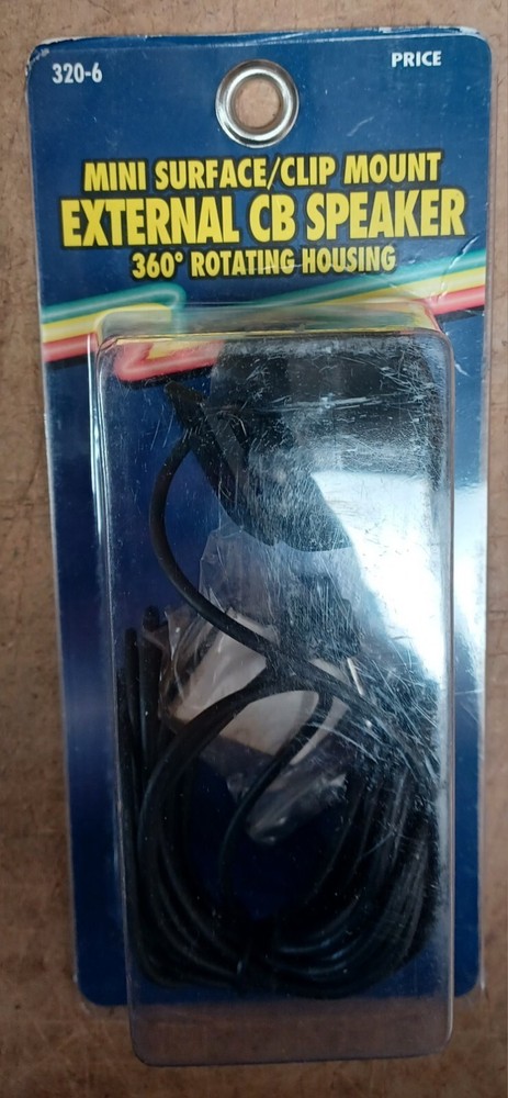 BARJAN USA NOS EXTERNAL CB Speaker MINI SURFACE CLIP MOUNT ROTATING 320-6