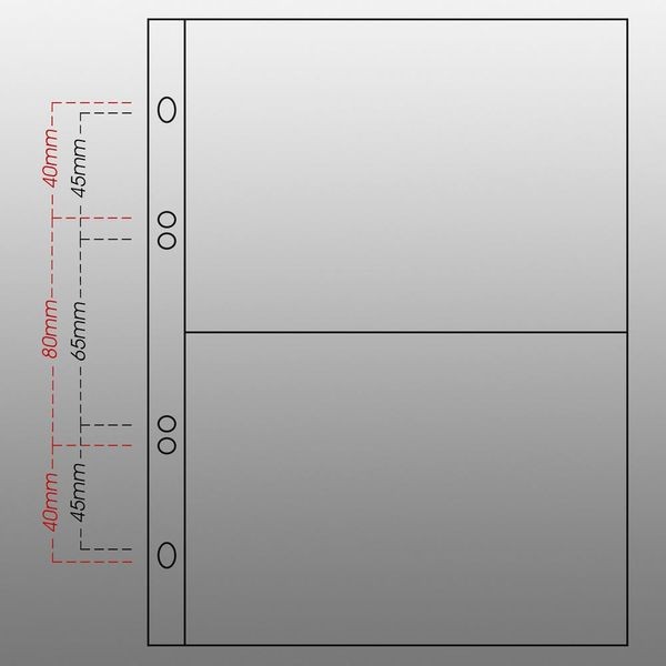 5 Prophila banknote sheets, 2 pockets black