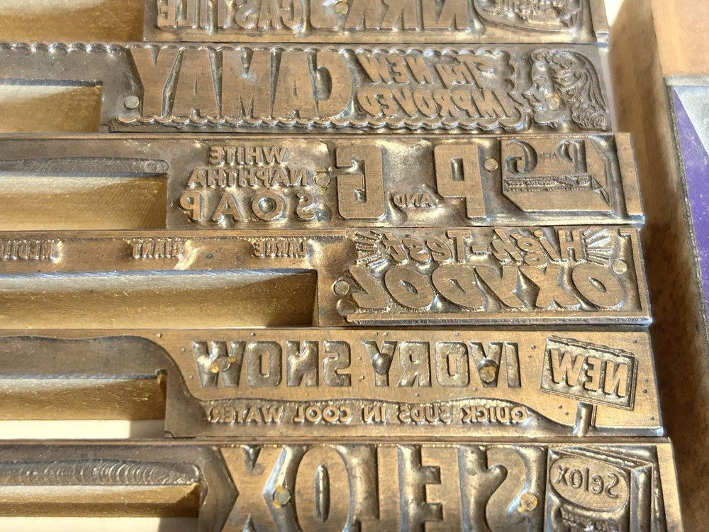 Antique And Vintage Printing Press Blocks