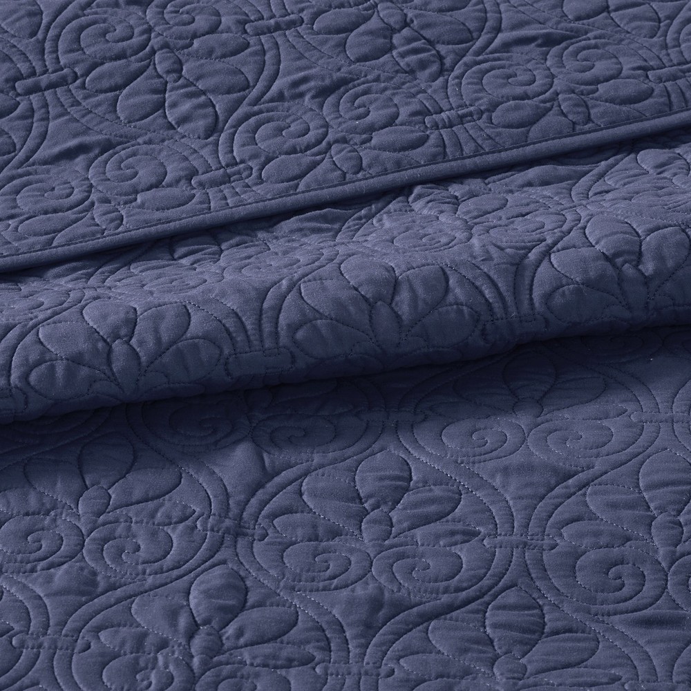 Reversible Queen Bedspread Set 3 Piece Quilted Microfiber Cotton Bedding