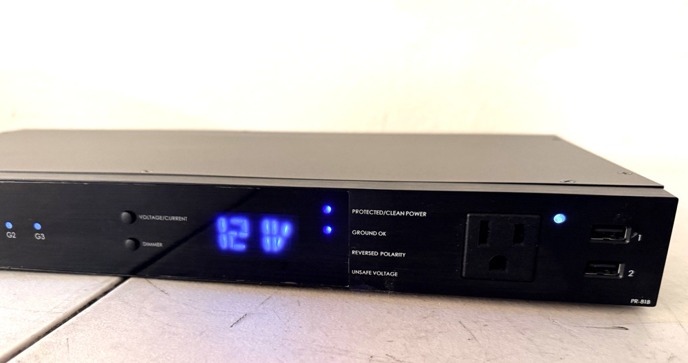 ELAC ProteK PR-81B - 9 Outlet/2 USB Surge Protector/Power Conditioner-Black