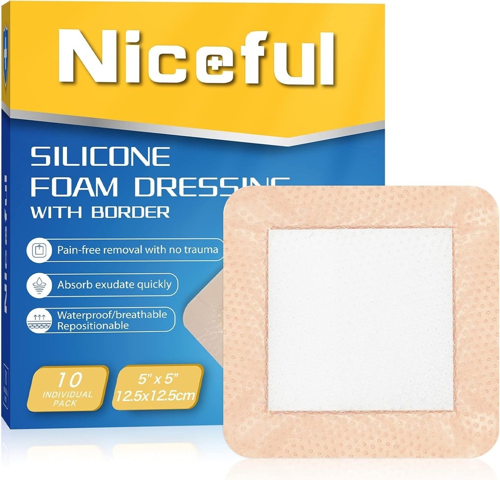 Large Silicone Dressing for Post-Surgery Care - 10 Pack