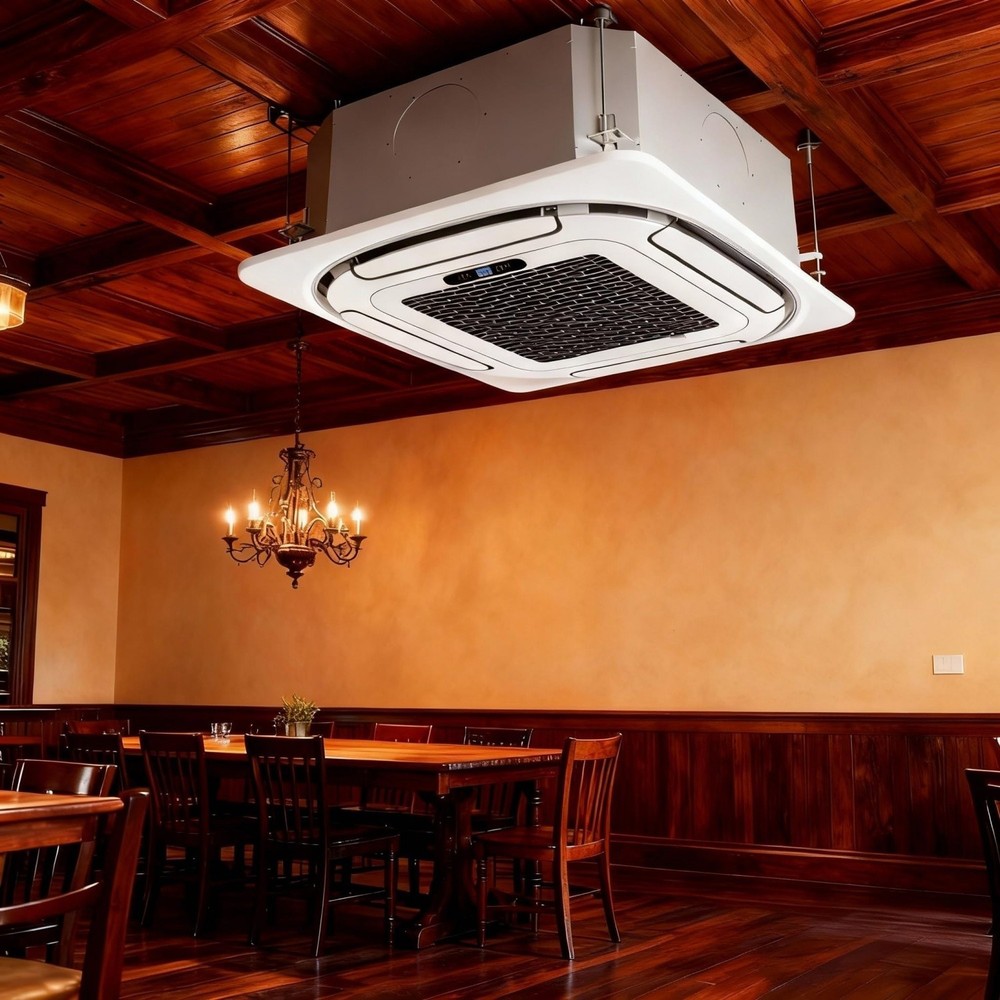 9000 BTU Ceiling Cassette Mini Split Air Conditioner Cooling & Heating R454B