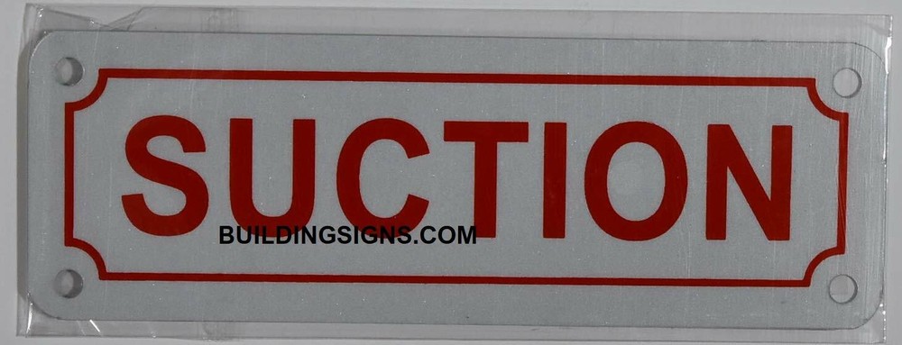 Suction Sign (White  2X6, Reflective Sign)-REF24-1027