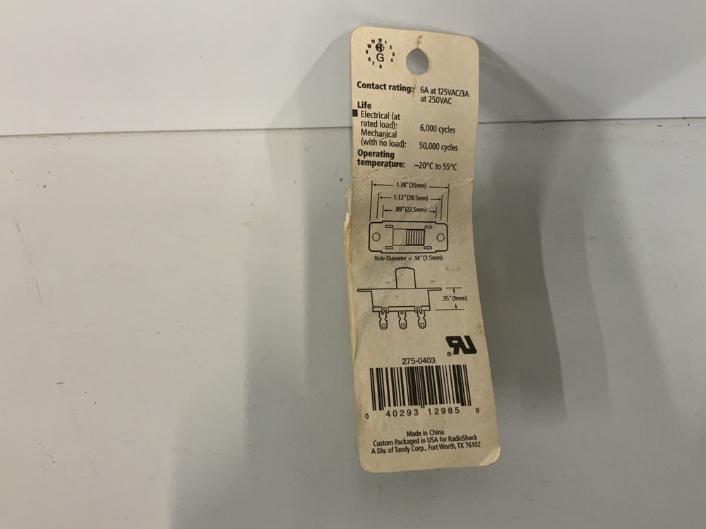 Radio Shack Slide Switch 275-403 2pk