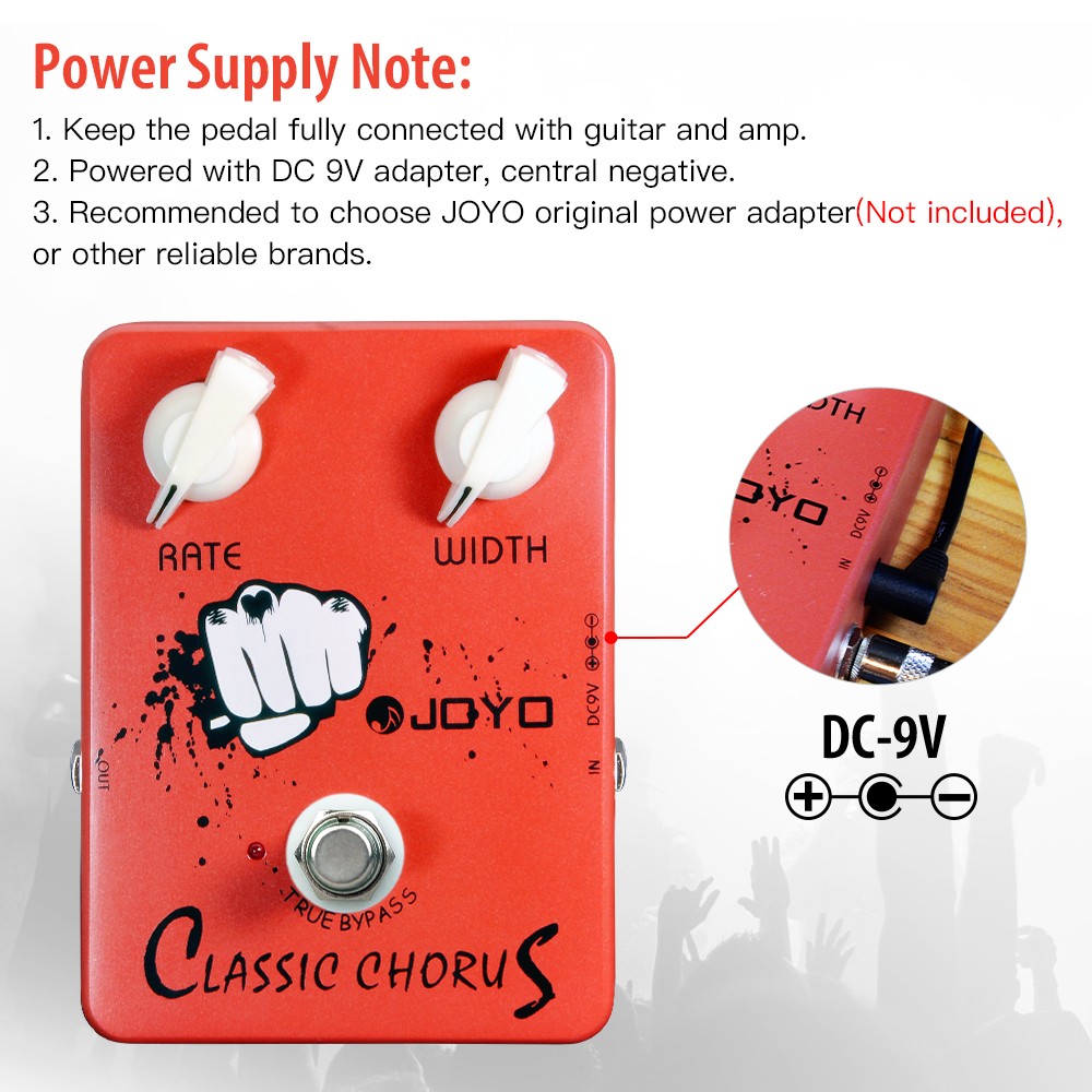 JOYO Classic Chorus Guitar Effect Pedal Mini Single Analog True Bypass (Opened)
