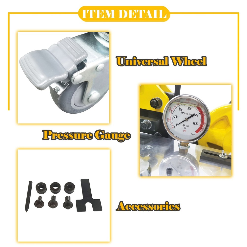 110V 900W 200-Type Hydraulic Busbar Processing Machine 3-in-1 Cut/Bend/Punch