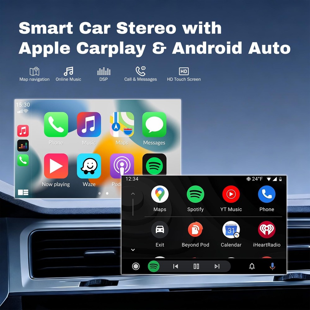 Android 13 Stereo for Ram 1500 2003-2005 Wireless Carplay Android Auto 2GB 32GB