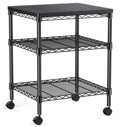 HUANUO PRINTER STAND, 3 TIER PRINTER CART FOR STORAGE, HNPS01 - - Scratch & Dent