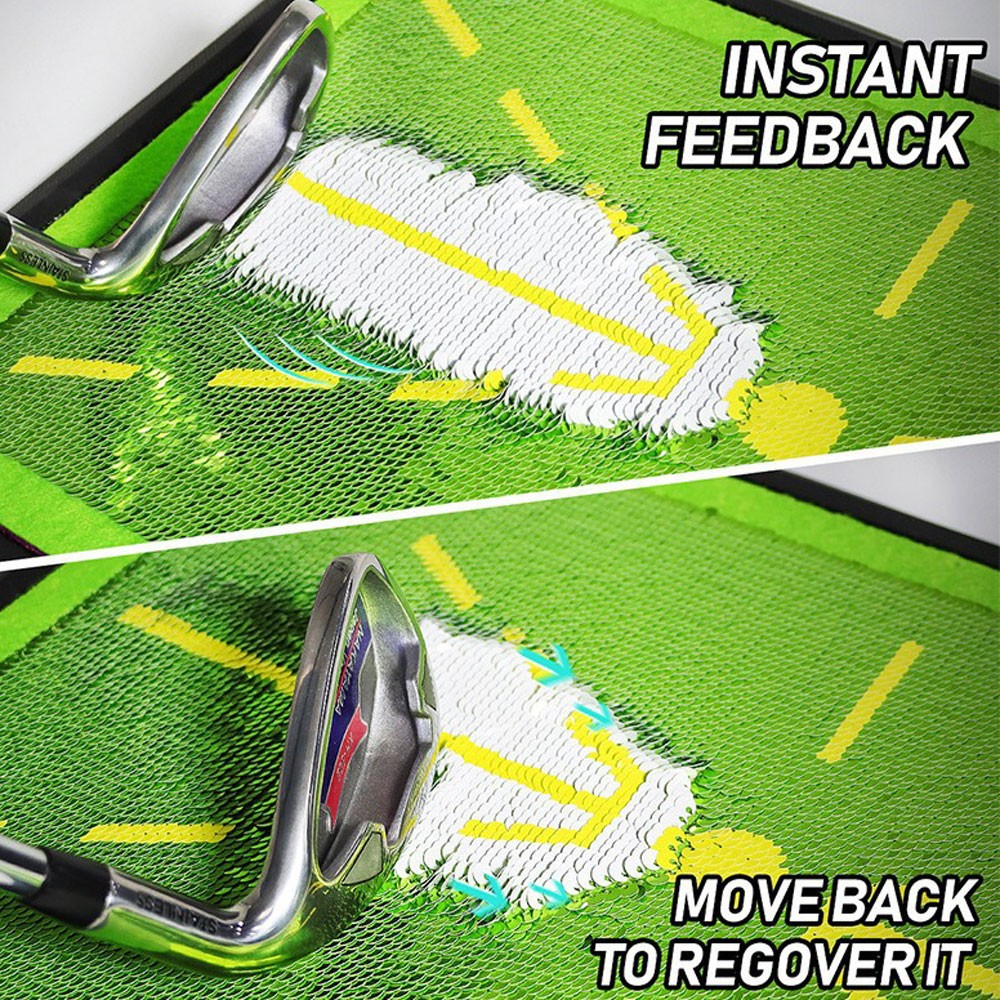 Swing Mat Golf Divot Board for Swing Path Training Indoor Practice Green