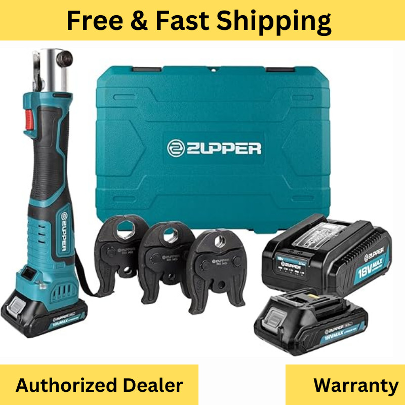 ‎ZUPPER Mini Pro Press Tool kit with 3 Copper Pro Press Jaws 2pcs Battery