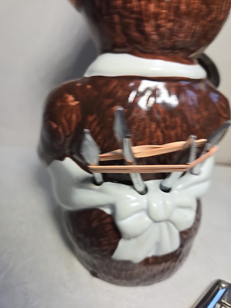 Vintage McCrory Ceramic Monkey Nut Cracker Mallet Pick Set Earthenware 7.5"